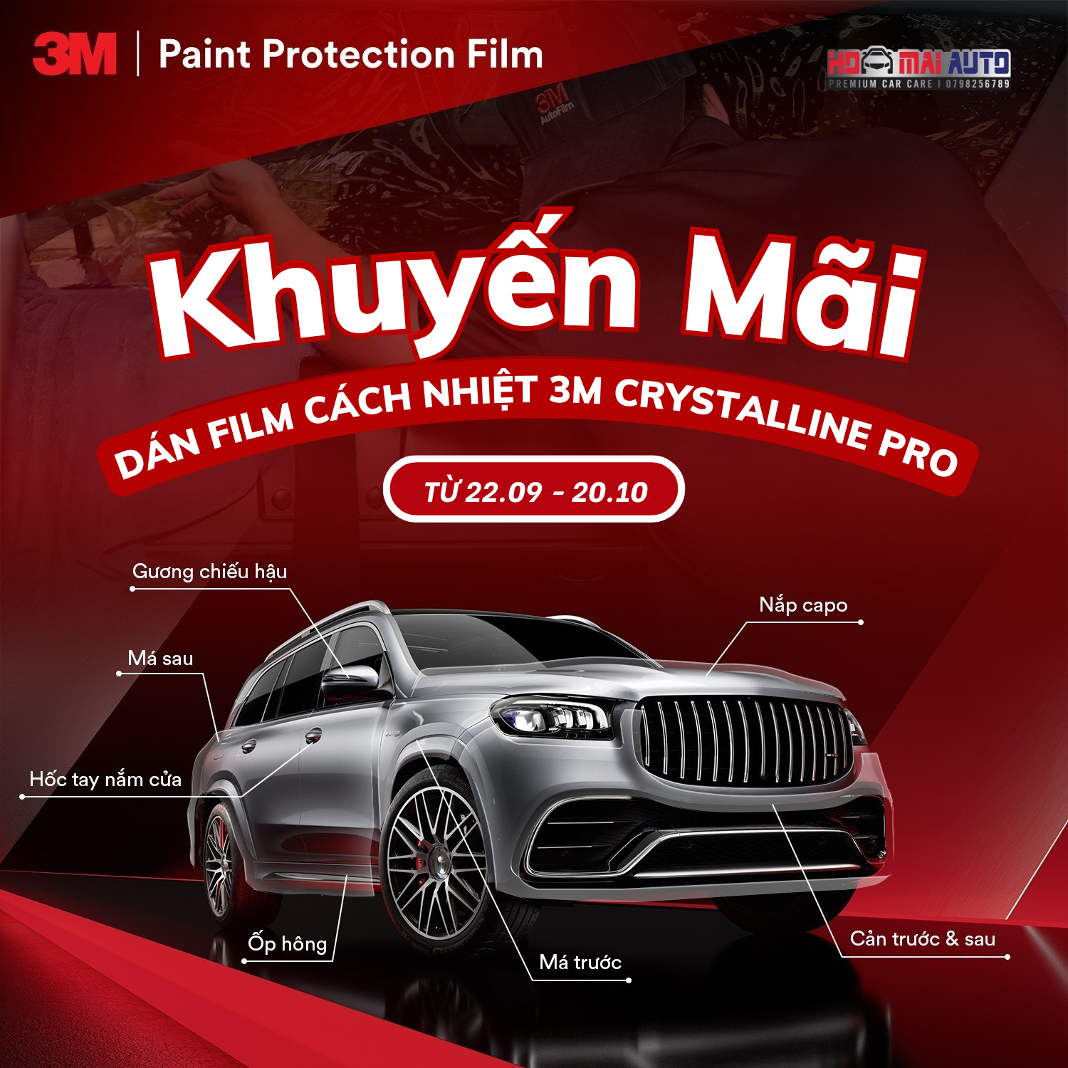 Chương Trình Ưu Đãi Đặc Biệt – Dán Phim Cách Nhiệt 3M Crystalline Pro